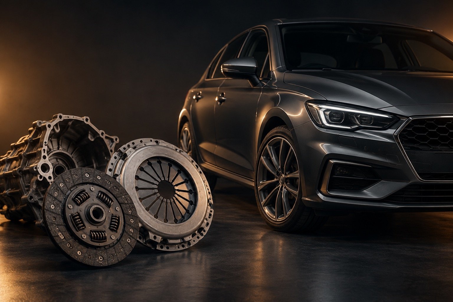 Illustrative car and clutch components